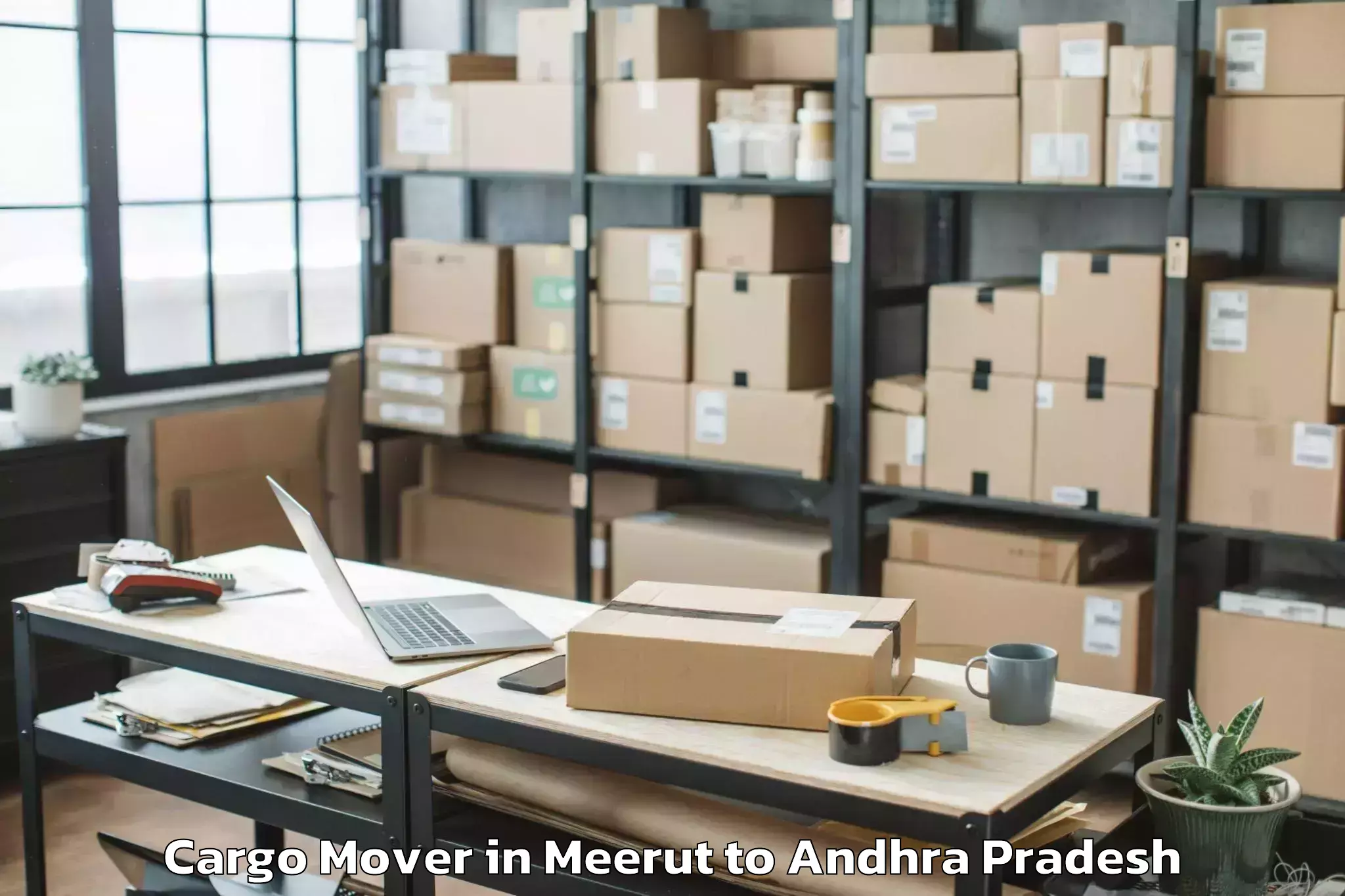 Book Meerut to Veligandla Cargo Mover Online